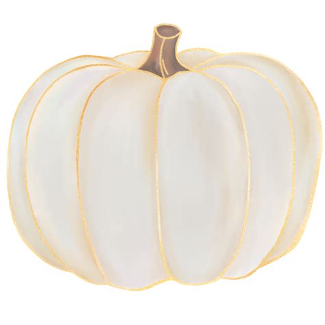 White Fall Pumpkin Watercolor 10260446 PNG