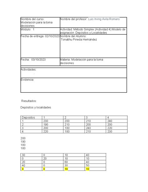 Actividad 4 Reabajo Con Calificacion De 80 Nombre Del Curso