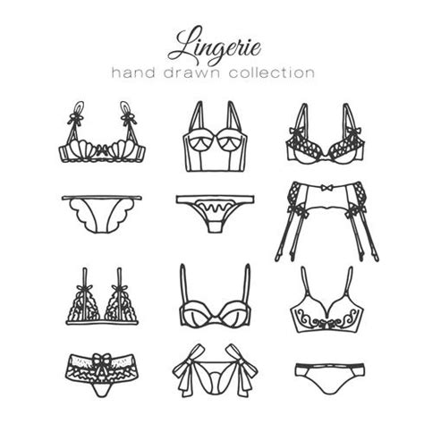 Conjunto de Lingerie de mão desenhada Vetor no Vecteezy
