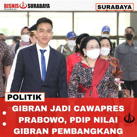 Gibran Jadi Cawapres Prabowo Pdip Nilai Gibran Pembangkang