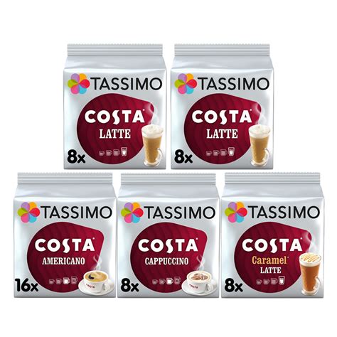 Tassimo Costa Pods Variety Pack 56 Drinks Coffee Supplies Direct