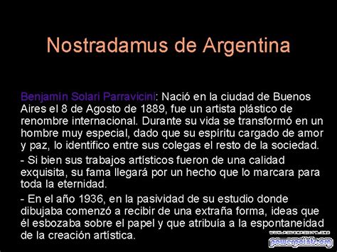 Nostradamus De Argentina Benjamin Solari Parravicini Un Total