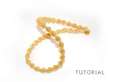 Beading Tutorial Pattern Necklace Seed Bead Herringbone Spiral Etsy