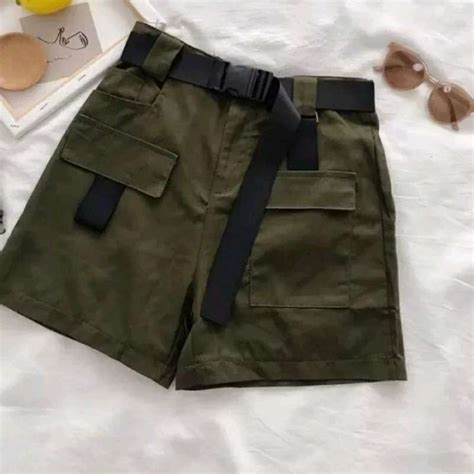 Promo Celana Pendek Wanita Korean Hot Pants Cargo Celana Pendek Army Dance Celana Cewek