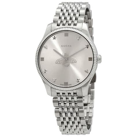 Gucci Silver Watch Ubicaciondepersonascdmxgobmx