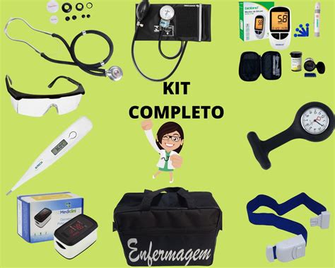 Kit Completo De Enfermagem Bolsa Personalizada Gr Tis Estetosc Pio