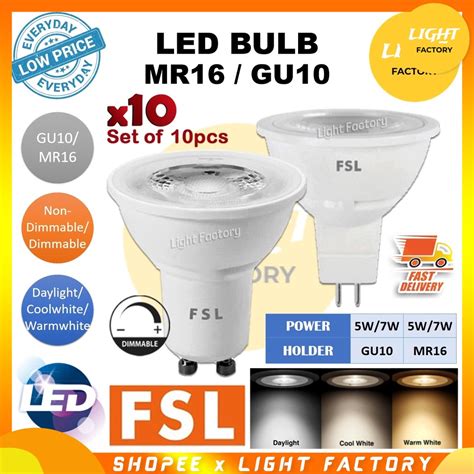 Sirim Approved Fsl Gu Led Bulb Mr Led Bulb W W Spot Eyeball Set