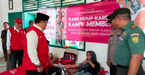 Ketua PMI Lamtim Azwar Hadi Apresiasi Kegiatan Donor Darah Dalam Rangka