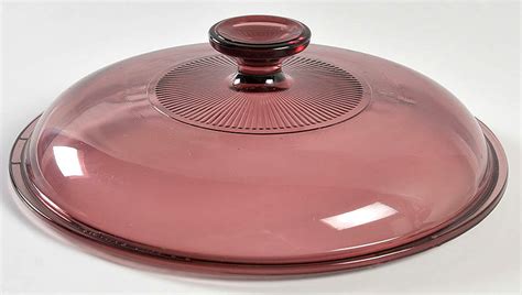 Visions Cranberry Lid For 3 5 Quart Round Casserole By Corning