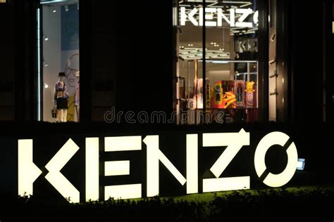 Kenzo Logo And Store At Night Editorial Photography Image Of Brand