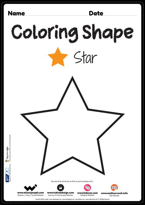 Star Coloring Page Free Printable Pdf For Kindergarten