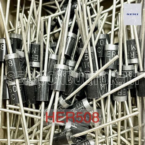 10ตว HER508 MIC High Efficient Rectifier Diode ไดโอด 5A 1000V