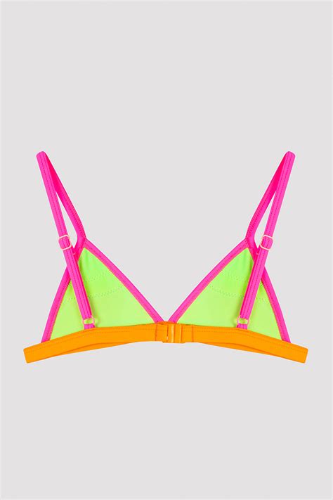 Çok Renkli Kız Çocuk Colorful Frill Triangle Bikini Set PLTOTN6V22IY MIX Çok Renkli Penti