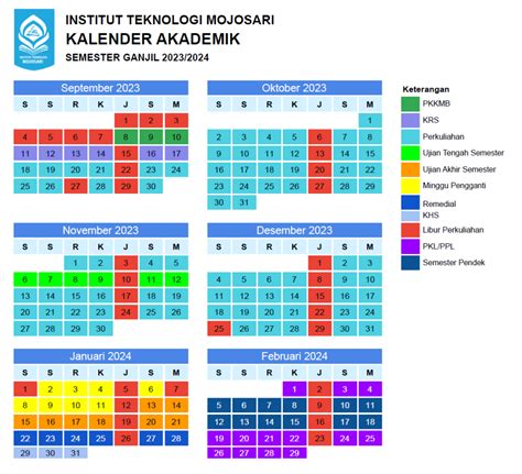 Kalender Kegiatan Akademik Semester Ganjil Tahun 2023 2024 Institut