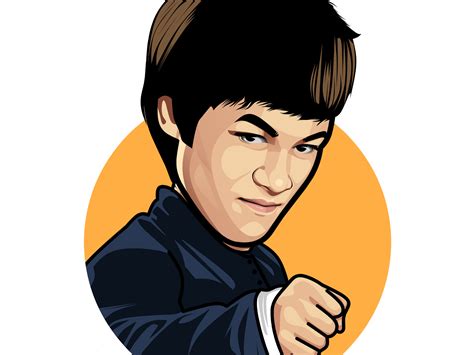 Bruce lee vector avatar by Sanggi Design on Dribbble