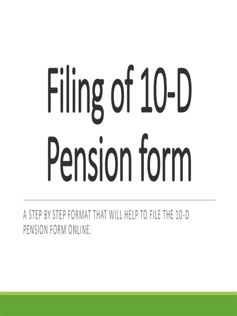 Fillable Online Epf Form 10d For Claim The Monthly Pension Square