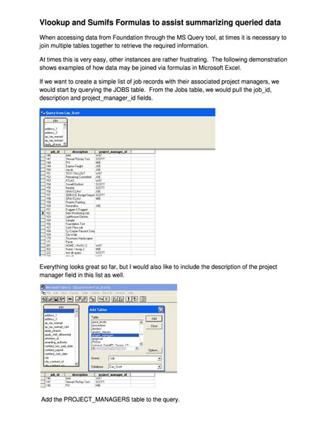 Fillable Online Vlookup And Sumifs Formulas To Assist Summarizing