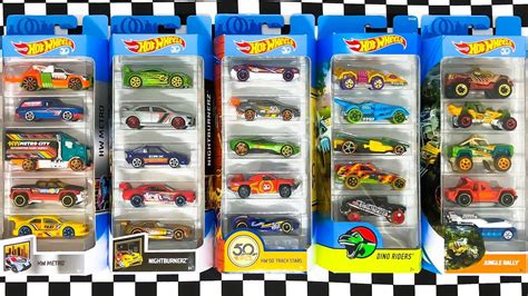 Opening Five Hot Wheels 5 Car Packs Youtube