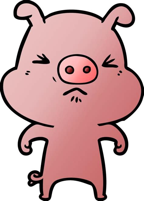 cartoon angry pig 12443732 Vector Art at Vecteezy