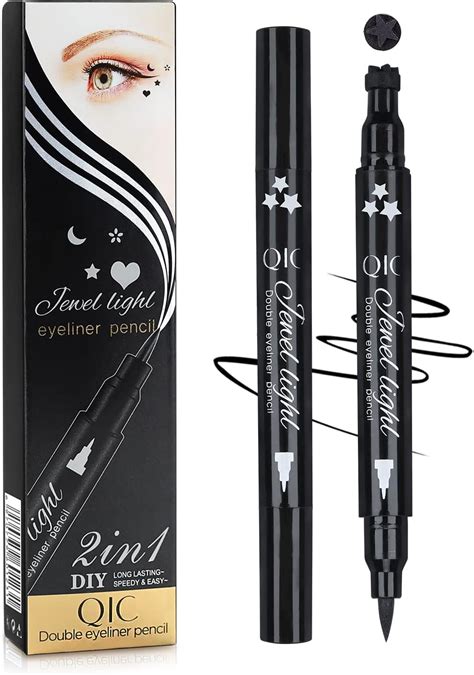 Yuccer Eye Liner Noir Waterproof Double Eyeliner Tampon Liquide Eye