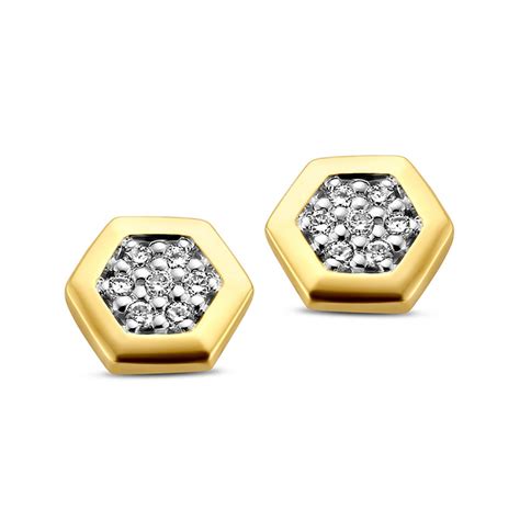 Boucles D Oreilles Or Jaune 18 Carats Diamants BRILLAXIS MATY