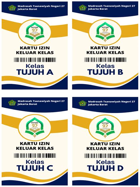 Kartu Izin Keluar Kelas Ok Pdf