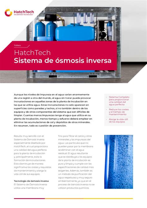 Pdf Folleto Hatchtech Sistema De Smosis Inversa