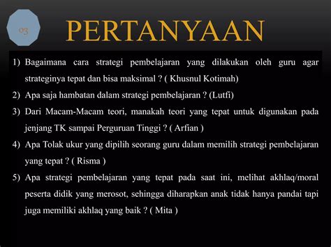 Ppt Konsep Dasar Strategi Pembelajaran Dan Teori Belajar Dalam Ppt