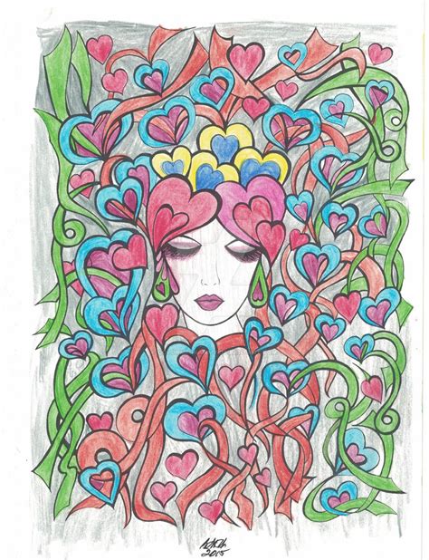 Creative Haven Fanciful Faces Coloring Book P21 By Colormegrammy On