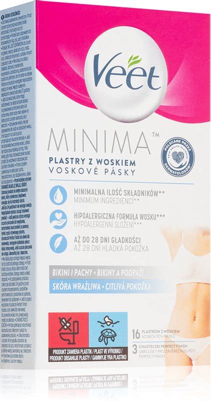 Veet Minima Hypoallergenic Plastry Z Woskiem Do Depilacji Okolic Bikini