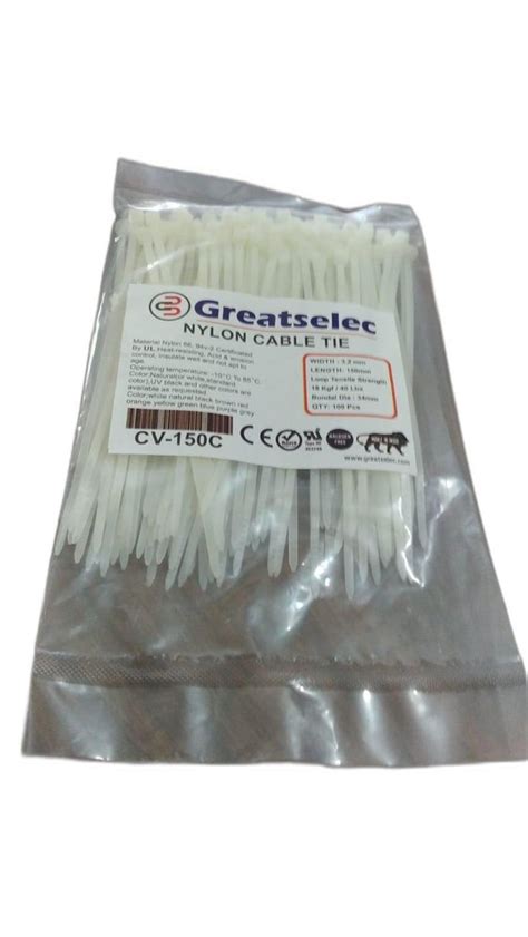 Yellow Greatselec Nylon Cable Tie Cv C Mm At Rs Pack In