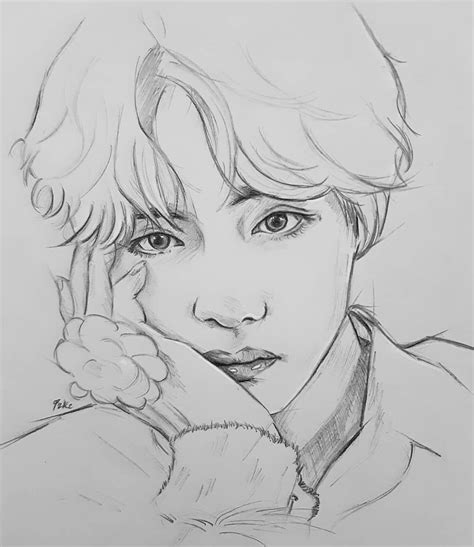 Pin By Paola On Bts Bts Drawings Kpop Drawings Sketches