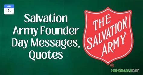 Salvation Army Founders Day Quotes Greetings Messages