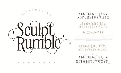 premium vector sculptrumble premium luxury elegant alphabet letters