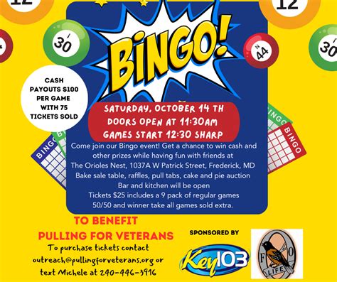 Bingo For A Cause Wafy Myersville Md