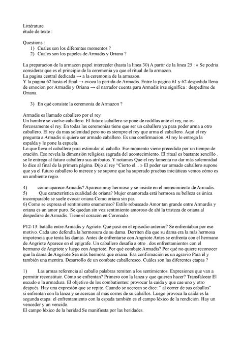 Analyse De Texte En Littérature Littérature étude De Texte