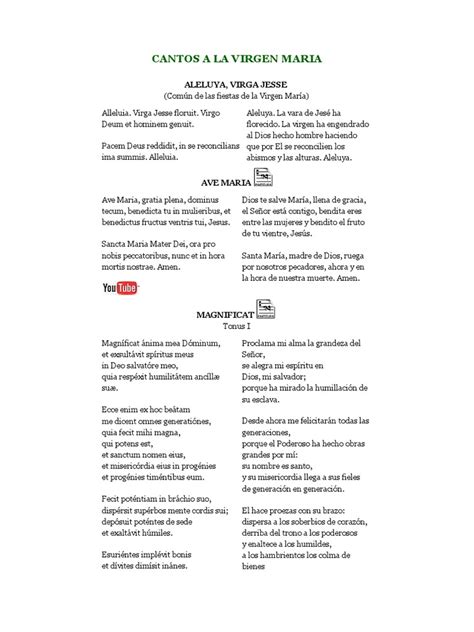 Cantos A La Virgen Maria Pdf María Madre De Jesús María Madre De Jesús