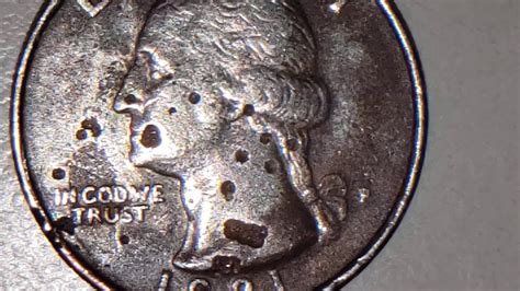 1991 P Us Quarter With Very Unique Indents And Marking Mint Error