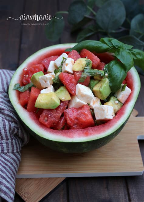 Melonen Avocado Feta Salat Ein Frischer Sommersalat Ninamanie