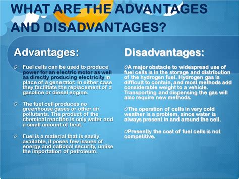 Hydrogen Fuel Advantages And Disadvantages