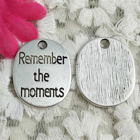 Free Ship Pcs Antique Silver Remember The Moments Charms X Mm H