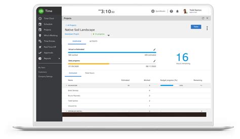 Project Time Tracking Management Software Quickbooks Ca