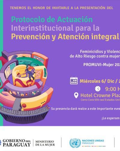 Protocolo De Actuación Interinstitucional Para La Prevención Y Atención