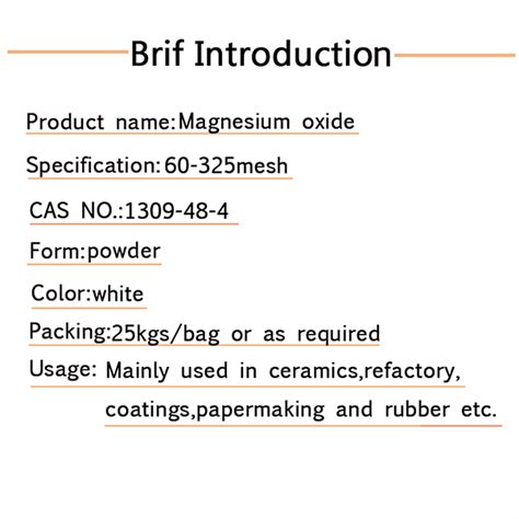 Magnesium oxide