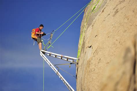 Insanely Using A Ladder To Photograph A Rockclimber 3 Pictures 22 Words