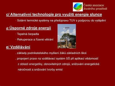 Česká asociace životního prostředí ppt stáhnout