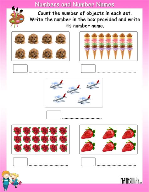 Naming Numbers Grade Math Worksheets