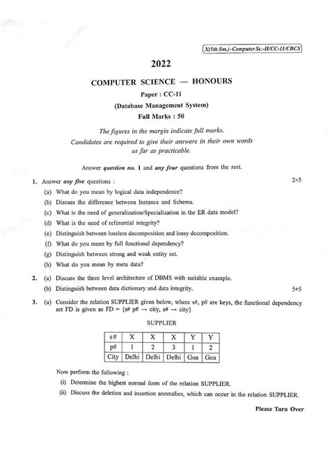 File Cu 2022 B Sc Honours Computer Science Semester 5 Paper Cc 11 Qp