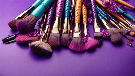 Premium AI Image | Variety of Colorful Makeup Brushes