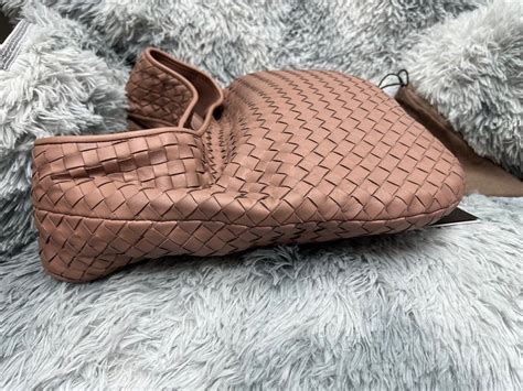 BOTTEGA VENETA Nude Intrecciato Nappa Woven Leather Shoulder Bag Luxury Bags Wallets On